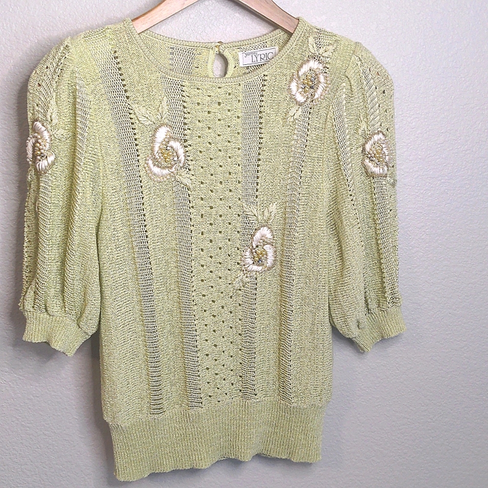 Women's Light Green Sweater - Crew Neck